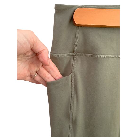 Kinesis-High-Rise-Leggings-Moisture Wicking-Olive Green-Women-L - Picture 3 of 5